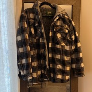Plaid Fleece-Lined Shirt Jacket